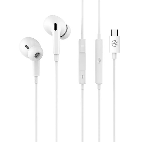 Écouteurs intra-auriculaires Tellur Attune, Type-C, blanc