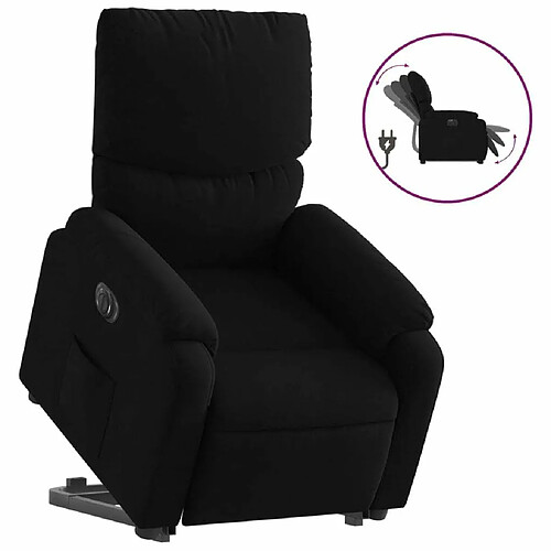 Maison Chic Fauteuil Relax pour salon, Fauteuil inclinable électrique noir tissu -GKD70836