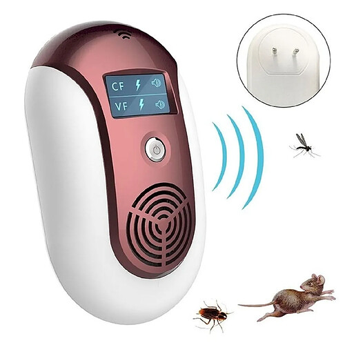 Wewoo Anti insectes Répulsifs Prise antiparasitaire ultrasonique de répulsif électronique EU (rouge)