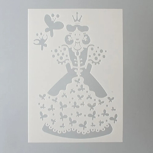 efco Pochoir Petite Princesse, plastique blanc, format A5