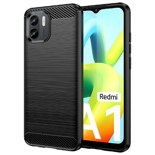 Htdmobiles Coque pour Xiaomi Redmi A1 / A2 - housse etui silicone gel carbone + film ecran - NOIR