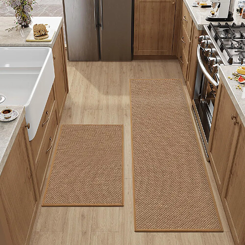 Tapis Cuisine Devant Tapis de Couloir Marron 45x120cm