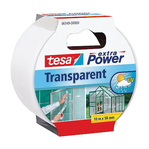 tesa Ruban toilé extra Power, 48 mm x 10 m, transparent ()