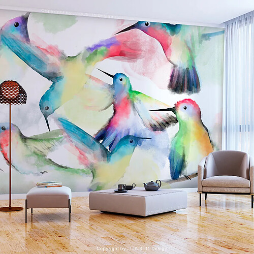 Artgeist Papier peint - Watercolor Birds [100x70]