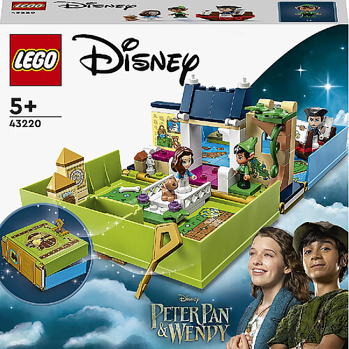 LEGO 43220 Les aventures de peter pan et wendy dans un livre de contes