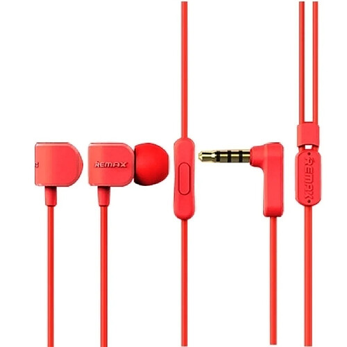 Wewoo Casque Sport rouge pour iPhone, Samsung, HTC, Sony et autres smartphones 3.5mm intra-auriculaires filaire lourde basse écouteurs avec micro,