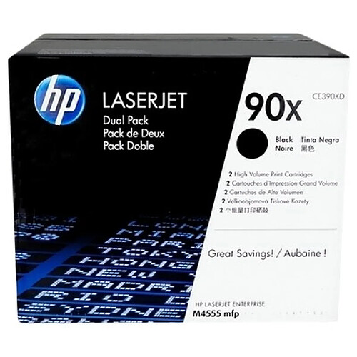 HP 90X Toners Pack de 2 Noir CE390XD