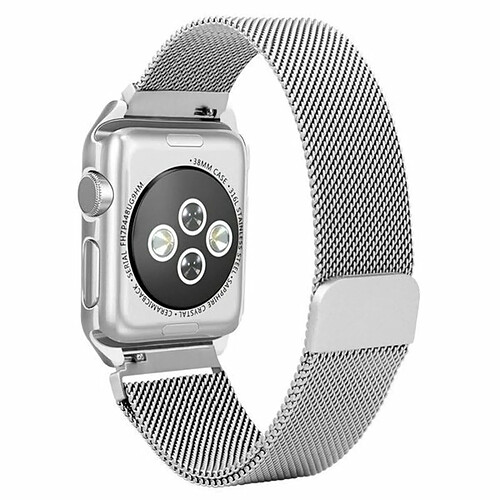 PHONECARE Bracelet Confortable Milanais Avec Fermoir Magnétique pour Apple Watch Series 7 - 45mm - Gris