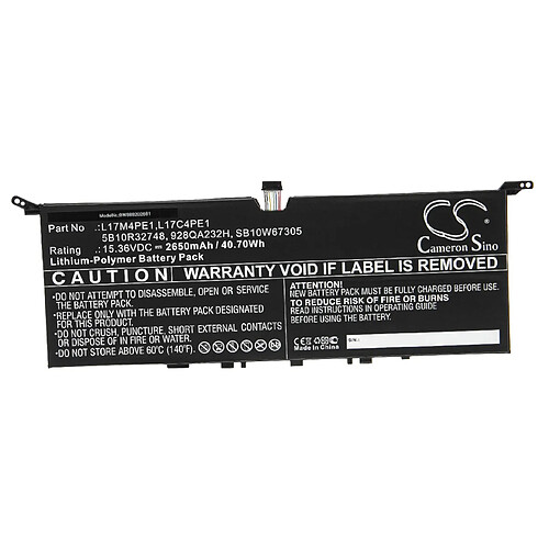 vhbw Batterie compatible avec Lenovo IdeaPad 730S 13, 730S-13IWL ordinateur portable Notebook (2650mAh, 15.36V, Li-polymère)