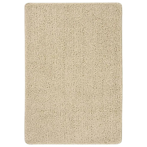 vidaXL Tapis shaggy antidérapant Crème 160x230 cm