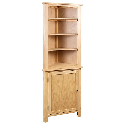 vidaXL Armoire d'angle 59x36x180 cm Bois de chêne massif