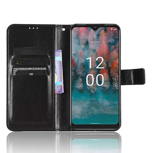 Htdmobiles Housse pour Nokia C12 / C12 Pro / C12 Plus - etui coque pochette portefeuille + verre trempe - NOIR