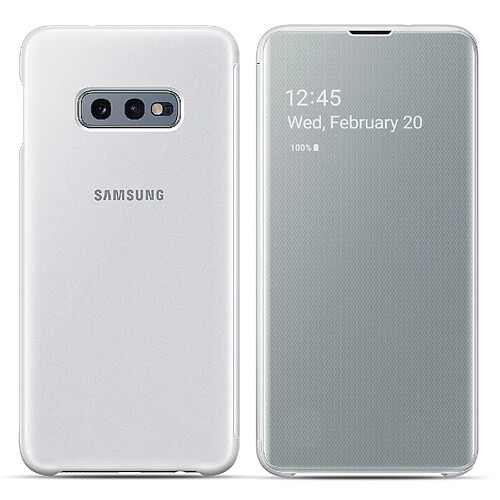 Samsung Etui Galaxy S10e Housse Clear View Tactile Rabat Translucide Original Blanc