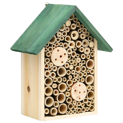 vidaXL Hôtel à insectes 2 pcs 23x14x29 cm Bois de sapin massif