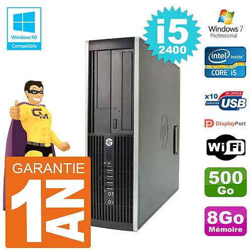 PC HP 6200 SFF Intel i5-2400 RAM 8Go Disque 500Go Graveur DVD Wifi W7 · Occasion