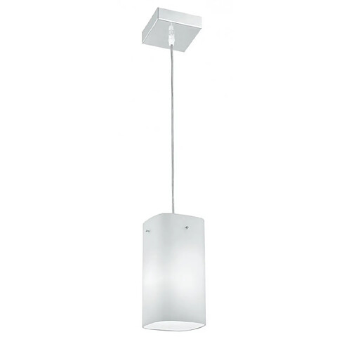 Fan Europe Suspension design Square 1 ampoule Métal blanc