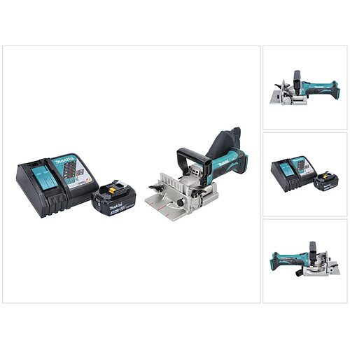 Makita DPJ 180 RF1 Lamelleuse sans fil 18 V - 100 mm + 1x Batterie 3,0 Ah + Chargeur