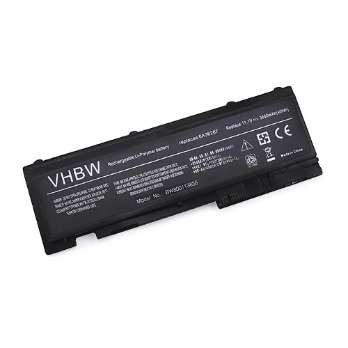 vhbw Li-Polymère batterie 3600mAh (11.1V) noir pour ordinateur portable laptop notebook comme Lenovo 42T4845