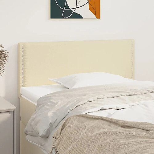 vidaXL Tête de lit Crème 100x5x78/88 cm Similicuir