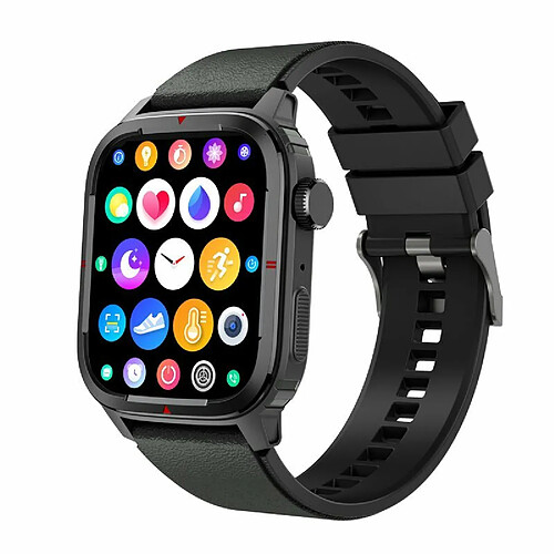 Q25 Smart Watch Bluetooth Calling Smartwatch Avec Détection D'Oxygène Sanguin De Fréquence Cardiaque Noir