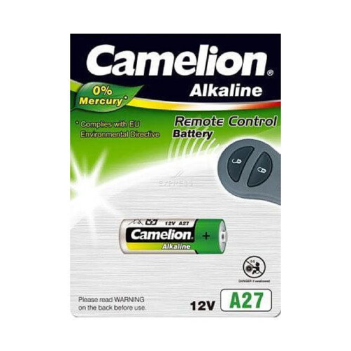 Pile alcaline Camelion LR27A 12 Volt « SANS MERCURE »