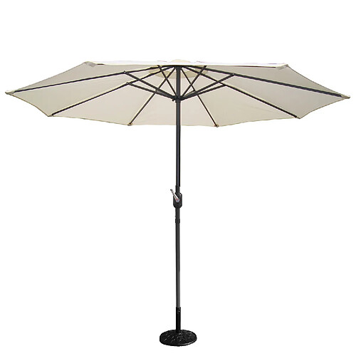 Concept Usine Parasol octogonal diamètre 270cm toile écru FIGARI