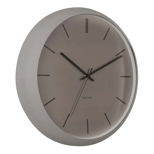 Karlsson Horloge ronde en métal Nirvana Globe 40 cm Gris foncé.