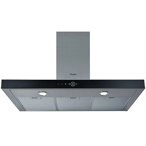 Hotte décorative murale 90cm 69db 713m3/h inox/noir - akr759/1ix - WHIRLPOOL