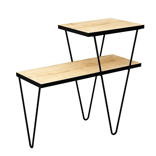 EPIKASA Table Basse Daria, Chêne, Panneau d'Aggloméré Mélaminé, 60x25x55 cm