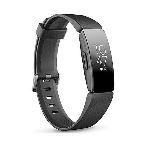 Smartwatch Fitbit inspire HR cadran noir 45mm bracelet de fitness en caoutchouc