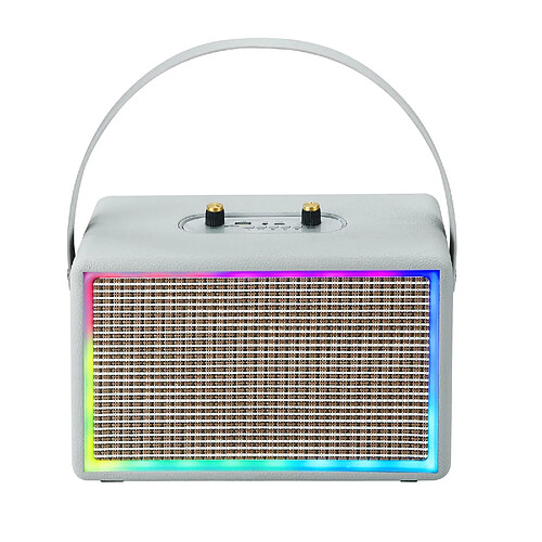 Yonis Enceinte Bluetooth Rétro Lumineuse Karaoke