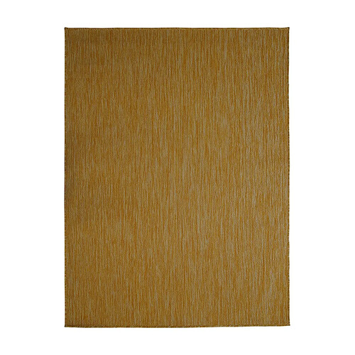 Thedecofactory TERRAIN UNI - Tapis intérieur-extérieur aspect jute jaune 195x275