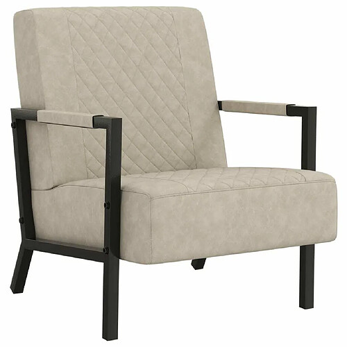 Maison Chic Fauteuil relax,Chaise pour salon Gris clair Similicuir -MN93362