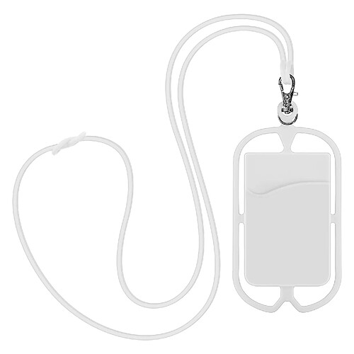 Avizar Coque Cordon Universelle pour Smartphone avec Porte-carte série NeckPouch Blanc