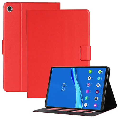 Etui en PU avec support et porte-carte rouge pour votre Samsung Galaxy Tab A8 10.5 (2021) X205/X200