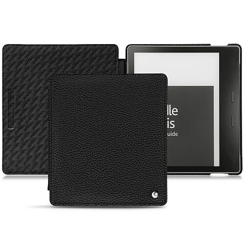 Housse cuir Amazon Kindle Oasis (2019) - Rabat horizontal - Ebène ( Noir / Black ) - NOREVE