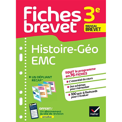 Histoire géo EMC 3e : nouveau brevet