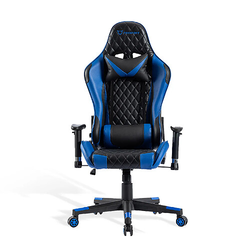 FOXSPORT Chaise de jeux,chaise gaming,chaise gamer, accoudoir 3D, coussin lombaire et de nuque confortables,pieds amovibles