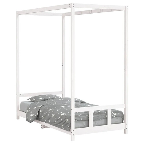 Maison Chic Lit simple Cadre de lit pour enfants,Lit d'Enfant Moderne blanc 90x190 cm bois de pin massif -MN59032