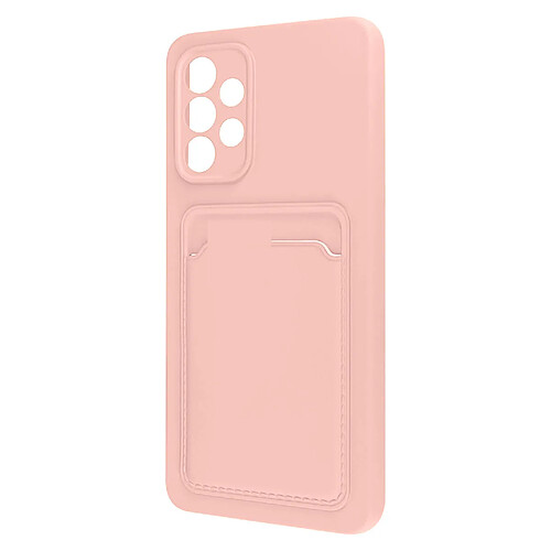 Coque Samsung Galaxy A53 5G Silicone Souple Porte-carte Forcell Rose