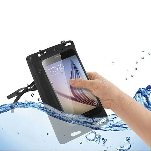 Totalcadeau Etui de protection pour mobile waterproof Noir pas cher