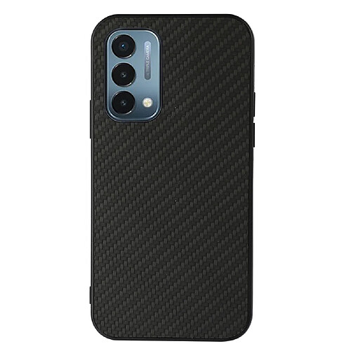 Coque en TPU + PU texture en fibre de carbone, hybride noir pour votre OnePlus Nord N200 5G