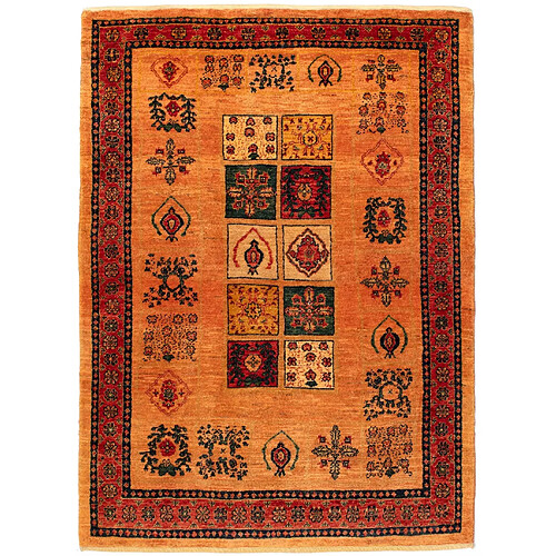 Vidal Tapis de laine 149x111 orange Kashkuli