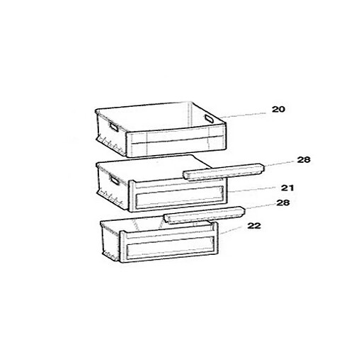 Indesit TIROIR INTERMEDIAIRE REP21