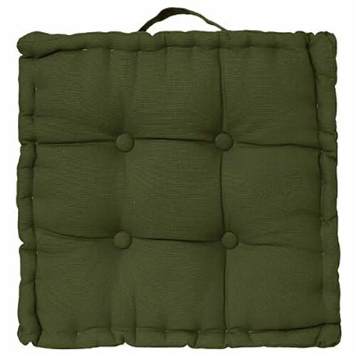 Coussin de Sol Dorian 40x40cm Vert Kaki