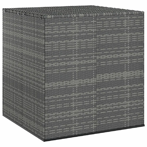 vidaXL Boîte à coussins de jardin Résine tressée 100x97,5x104 cm Gris