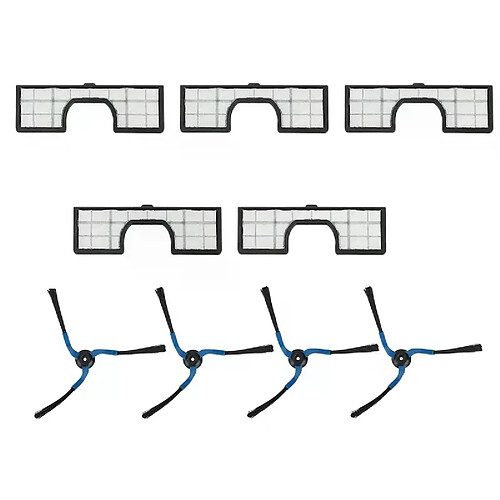 AD 5X Filtre + 4X Brosse Latérale Pour Samsung Navibot SR8751, SR8752,SR8759,VC RM72VR Aspirateur Pièces De Rechange