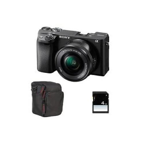 SONY A6400 Black KIT SEL 16-50MM F3.5-5.6 OSS Black + Camera Bag + 16GB SD card