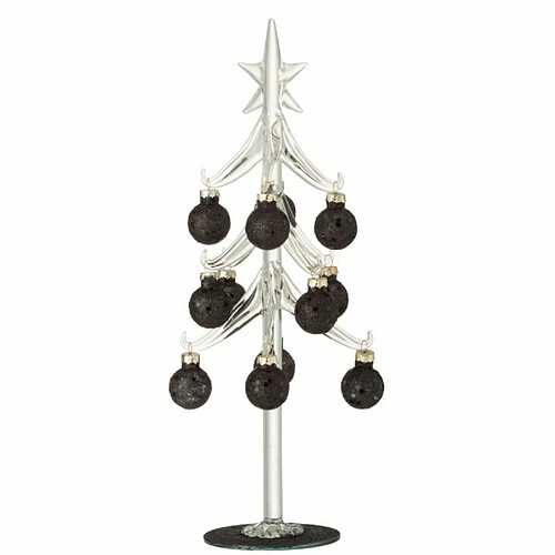 Paris Prix Sapin de Noël Déco Étoile 30cm Noir & Transparent