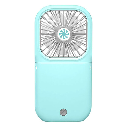 (Bleu) Mini Ventilateur de Cou Suspendu Portable Pliant USB Petit Ventilateur Charge Silencieuse Ventilateur de Refroidissement au Trésor Batterie Refroidisseur d'Air de Bureau à Main